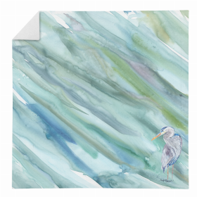 Blue Heron on Blue Napkin