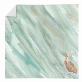 Brown Pelican on Sage Green Napkin