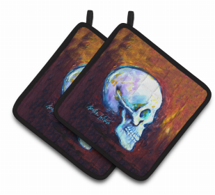 Skeleton My Best Side Pair of Pot Holders