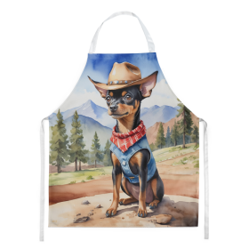 Miniature Pinscher Cowboy Welcome Apron