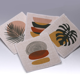 Graphic Linen Coasters/Coaster Set