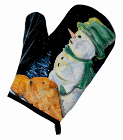 Snowman with Lakeland Terrier Oven Mitt