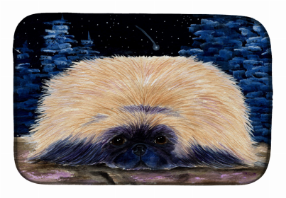 Starry Night Pekingese Dish Drying Mat