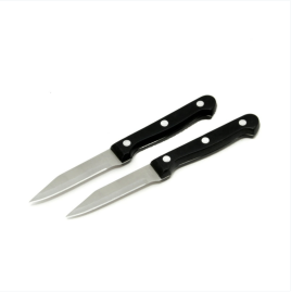 Chef Craft Select Paring Knife Set, 3.5 inch Blade 7 inches in Length 2 Piece Set, Stainless Steel/Black