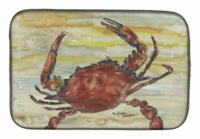 Yellow Sky Dish Drying Mat (Color: Cooked Crab, size: 14 x 21)