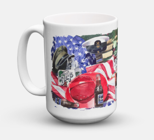 Food Coffee Mug 15 oz (Color: Barq's and Armed Forces, size: 5 x 5)