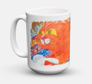 Cat Coffee Mug 15 oz (Color: Cat #2, size: 5 x 5)