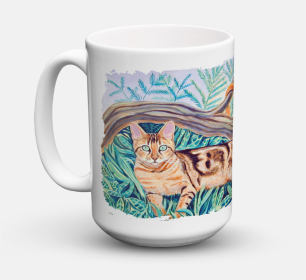 Cat Coffee Mug 15 oz (Color: Maine Coon, size: 5 x 5)