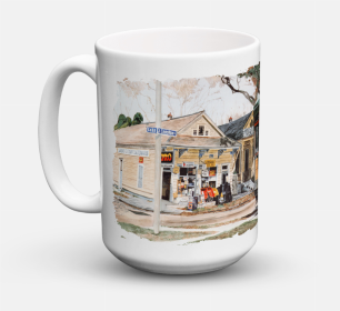 Transportation Coffee Mug 15 oz (Color: New Orleans Street Car, size: 5 x 5)