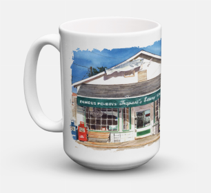 Scenic Coffee Mug 15 oz (Color: Trapani's Eatery, size: 5 x 5)