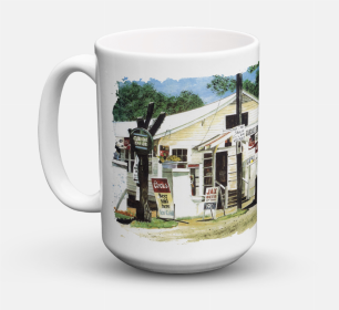 Scenic Coffee Mug 15 oz (Color: Garcia's Grocery, size: 5 x 5)