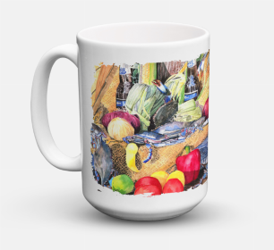 Food Coffee Mug 15 oz (Color: Crabs and Barqs, size: 5 x 5)