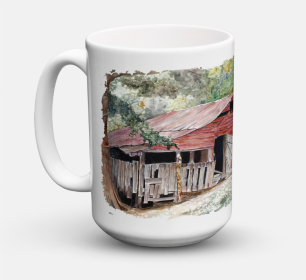 Scenic Coffee Mug 15 oz (Color: Old Barn, size: 5 x 5)