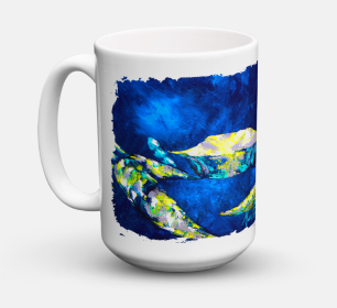 Shellfish Coffee Mug 15 oz (Color: Crab Blue, size: 5 x 5)