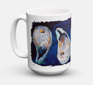 Food Coffee Mug 15 oz (Color: Oysters Give Me More, size: 5 x 5)