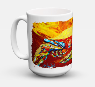 Shellfish Coffee Mug 15 oz (Color: Crab Buster Brown, size: 5 x 5)