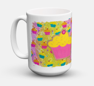 Food Coffee Mug 15 oz (Color: Cupcake, size: 5 x 5)