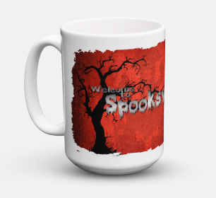 Halloween Coffee Mug 15 oz (Color: Welcome to Spooksville, size: 5 x 5)