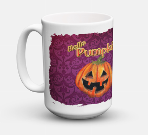 Halloween Coffee Mug 15 oz (Color: Hello Pumpkin, size: 5 x 5)