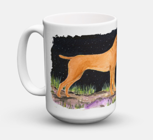 Starry Night Coffee Mug 15 oz (Color: Vizsla, size: 5 x 5)