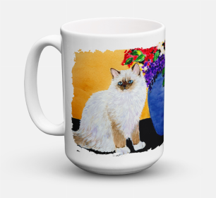 Cat Coffee Mug 15 oz (Color: Ragdoll, size: 5 x 5)