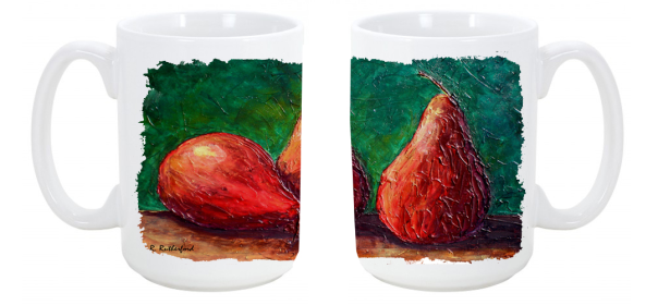 Fruit Coffee Mug 15 oz (Color: Pears, size: 5 x 5)