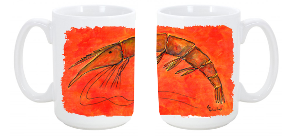 Shellfish Coffee Mug 15 oz (Color: Shrimp, size: 5 x 5)