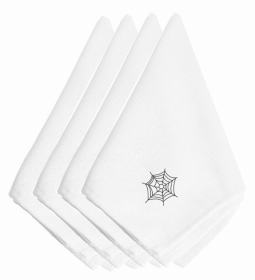 HalloweenThemed Embroidered Napkins (Color: Halloween Spider Web, size: 20 x 20)