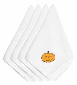 HalloweenThemed Embroidered Napkins (Color: Halloween Jack O' Lantern Pumpkin, size: 20 x 20)