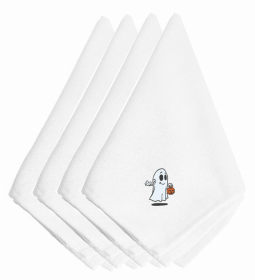 HalloweenThemed Embroidered Napkins (Color: Halloween Trick or Treat Ghost, size: 20 x 20)