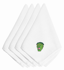 HalloweenThemed Embroidered Napkins (Color: Halloween Frankenstein Face, size: 20 x 20)