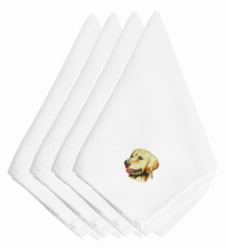 Dog Breed/Embroidered Napkins (Color: Yellow Labrador, size: 20 x 20)