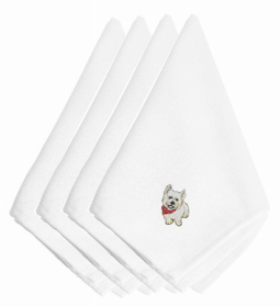 Dog Breed/Embroidered Napkins (Color: Westie, size: 20 x 20)