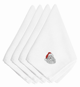 Christmas Themed Embroidered Napkins (Color: Christmas Santa Claus Face, size: 20 x 20)