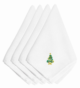 Christmas Themed Embroidered Napkins (Color: Christmas Tree, size: 20 x 20)