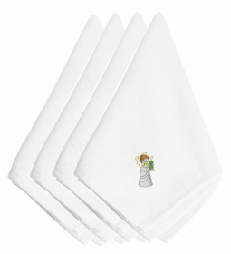 Christmas Themed Embroidered Napkins (Color: Christmas Angel, size: 20 x 20)