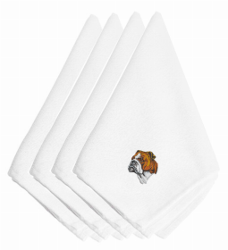 Dog Breed/Embroidered Napkins (Color: English Bulldog, size: 20 x 20)