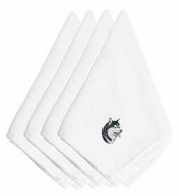 Dog Breed/Embroidered Napkins (Color: Alaskan Malamute, size: 20 x 20)