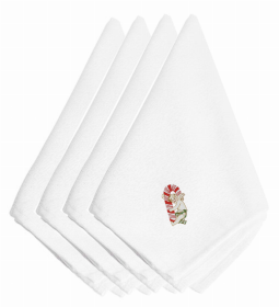 Christmas Themed Embroidered Napkins (Color: Christmas Candy Cane Cherub, size: 20 x 20)