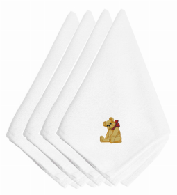 Christmas Themed Embroidered Napkins (Color: Christmas Teddy Bear, size: 20 x 20)