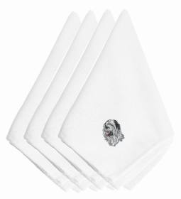 Dog Breed/Embroidered Napkins (Color: Old English Sheepdog, size: 20 x 20)