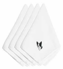 Dog Breed/Embroidered Napkins (Color: Boston Terrier, size: 20 x 20)