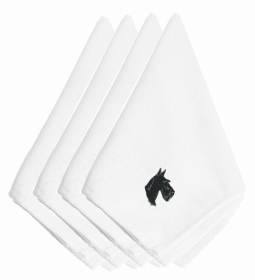 Dog Breed/Embroidered Napkins (Color: Scottie Scottish Terrier, size: 20 x 20)