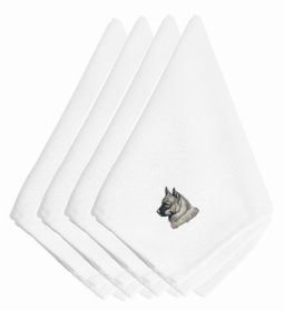 Dog Breed/Embroidered Napkins (Color: Norwegian Elkhound, size: 20 x 20)