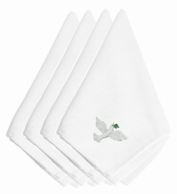 Christmas Themed Embroidered Napkins (Color: Christmas Dove, size: 20 x 20)