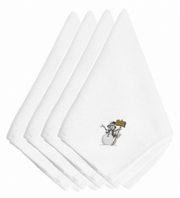 Christmas Themed Embroidered Napkins (Color: Christmas Seasons Greetings Snowman, size: 20 x 20)