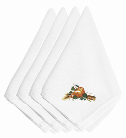 Thanksgiving Themed Embroidered Napkins (Color: Thanksgiving Harvest Bounty, size: 20 x 20)