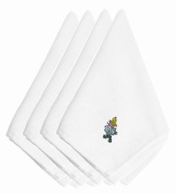 Fall Themed Embroidered Napkins (Color: Fall Scarecrow, size: 20 x 20)