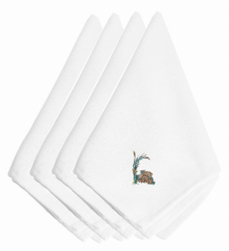 Fall Themed Embroidered Napkins (Color: Fall Old Wagon, size: 20 x 20)