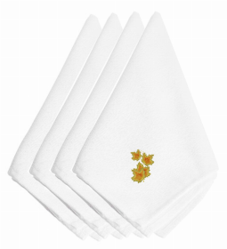 Fall Themed Embroidered Napkins (Color: Fall Maple Spray, size: 20 x 20)